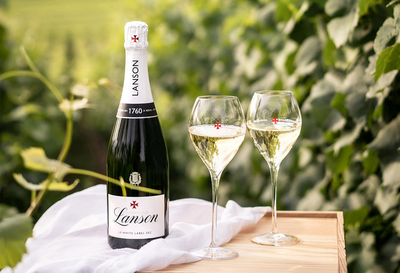 Botella de champán Lanson