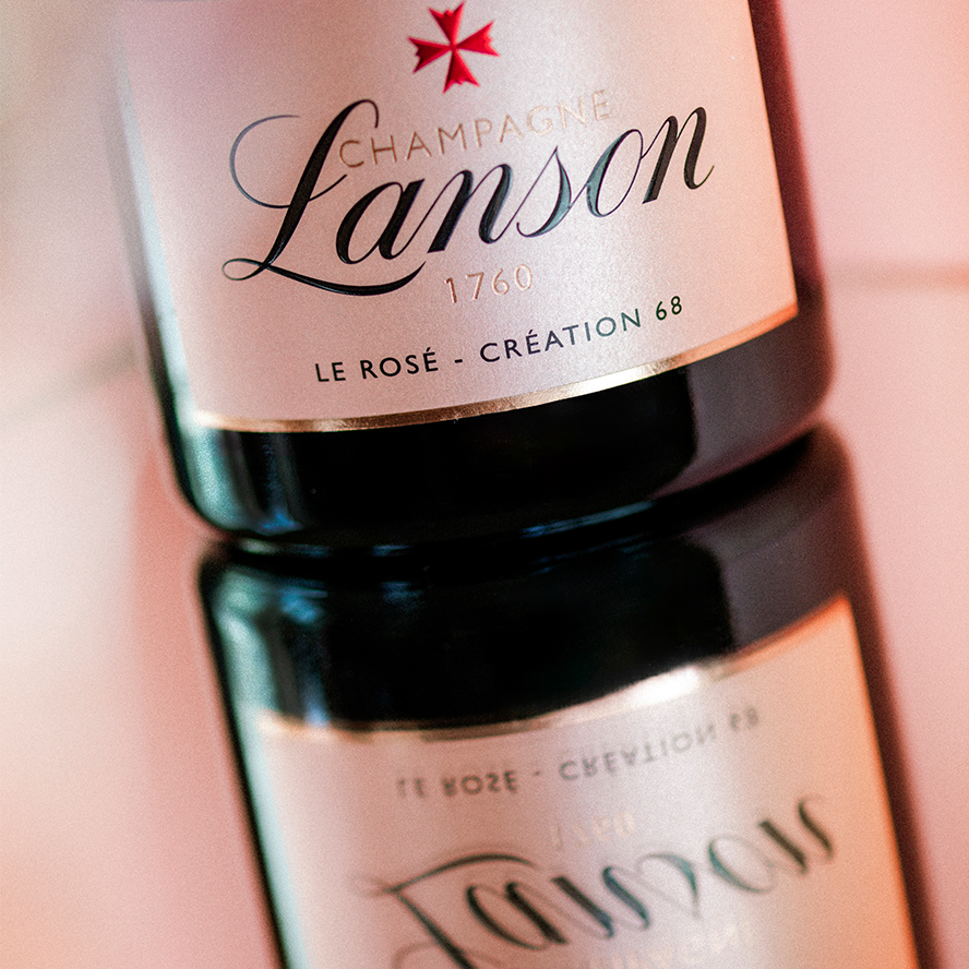 Botella de champán Lanson