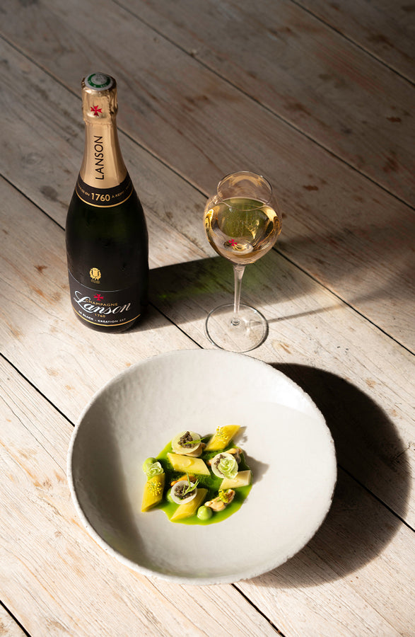 Botella de champán Lanson
