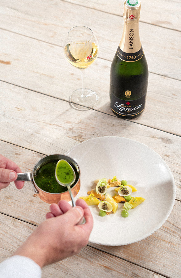 Botella de champán Lanson